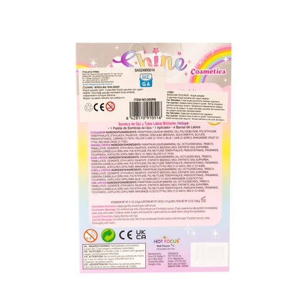 Rainbow Parıltılı Far ve Ruj Seti