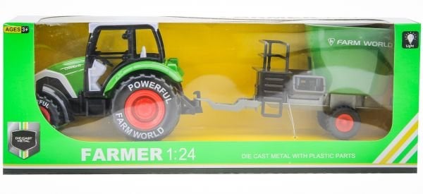 1:24 Sürtmeli Traktör Kırmızı