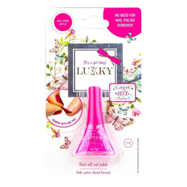 Lukky Simli Parlak Pembe Soyulabilir Oje