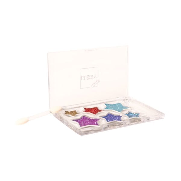 Lukky 6 Renkli Yıldız Şekilli Parıltılı Göz Farı Paleti ve Fırçası