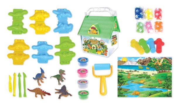 Dinozor Parkı Oyun Hamuru Tasarım Seti