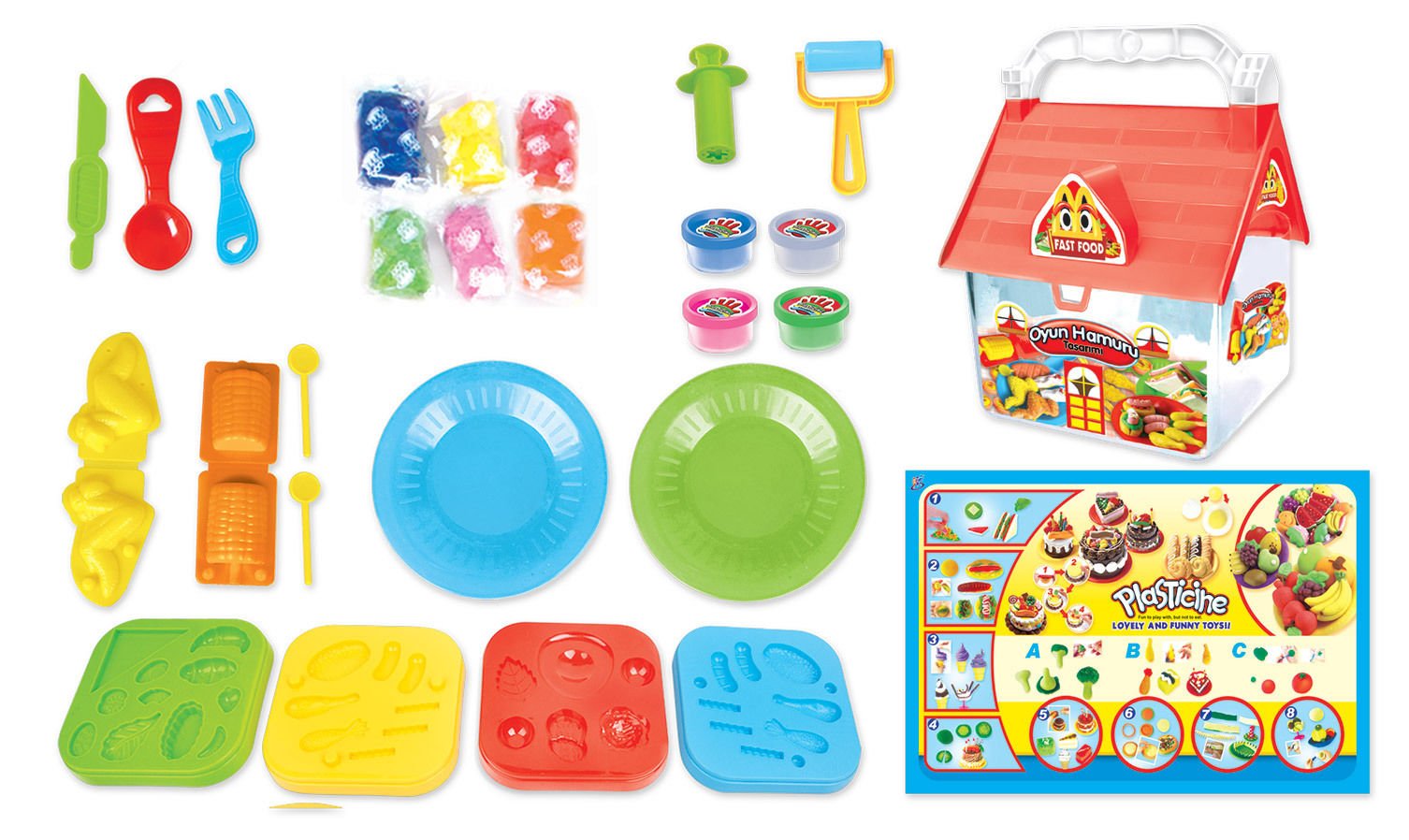 Fast Food Oyun Hamuru Tasarım Seti