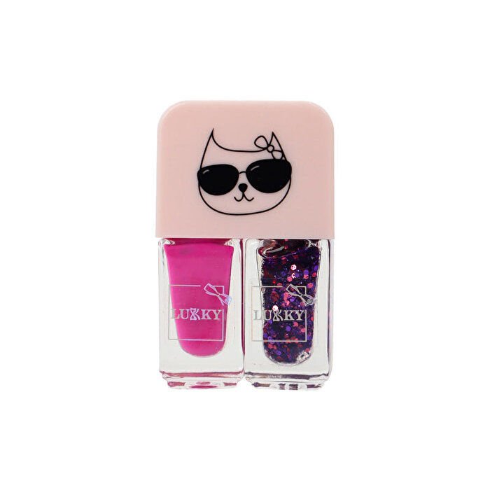 Lukky 2'si 1 Arada Soyulabilir Pembe & Mor Oje