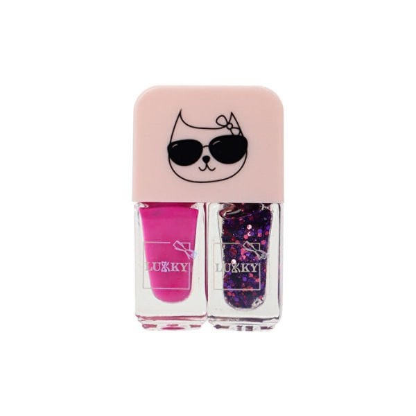 Lukky 2'si 1 Arada Soyulabilir Pembe & Mor Oje