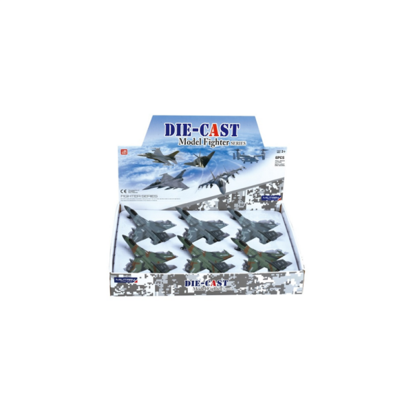 Die-Cast Fighter Çek Bırak F16 Savaş Uçağı (2 Asorti)