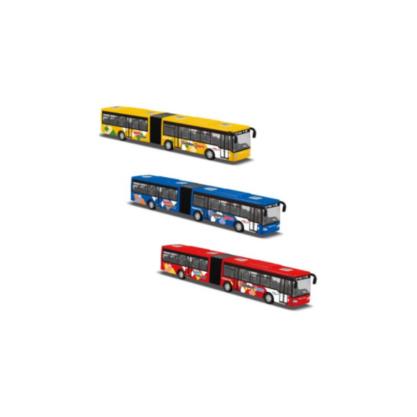 Die-Cast City Big Bus Sür Gitsin Körüklü Otobüs (3 Asorti)