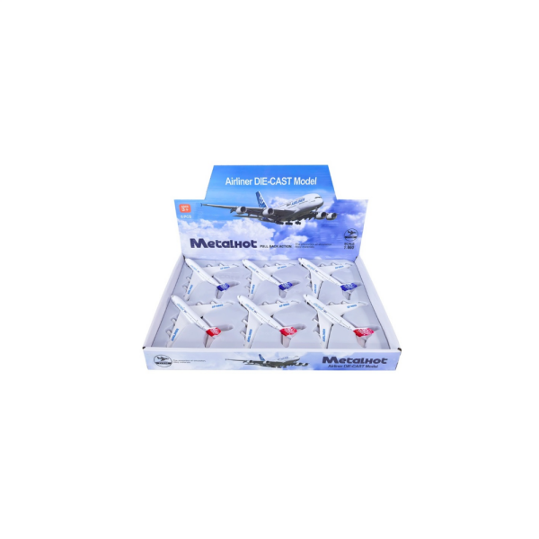 Die-Cast Aircaster Sür Gitsin Yolcu Uçağı (2 Asorti)