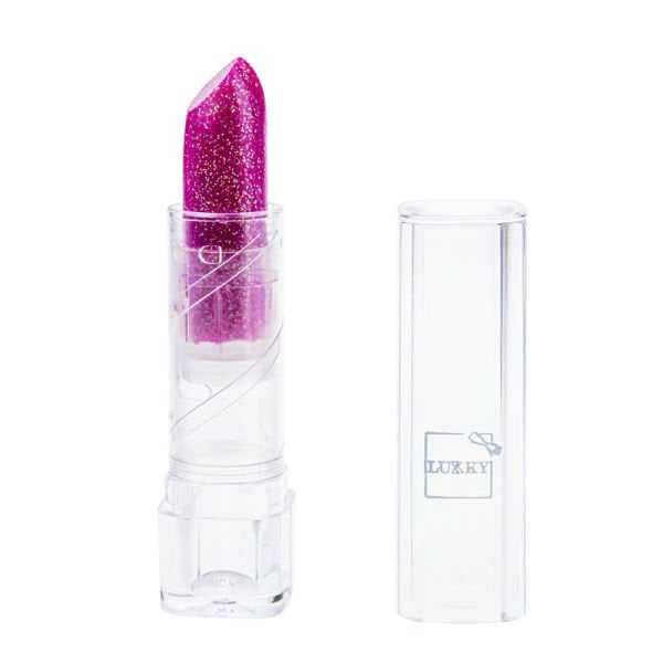 Çilek Aromalı Simli Lipstick - Mor