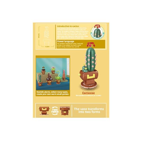 Blok Çiçek Kaktüs 192 Parça