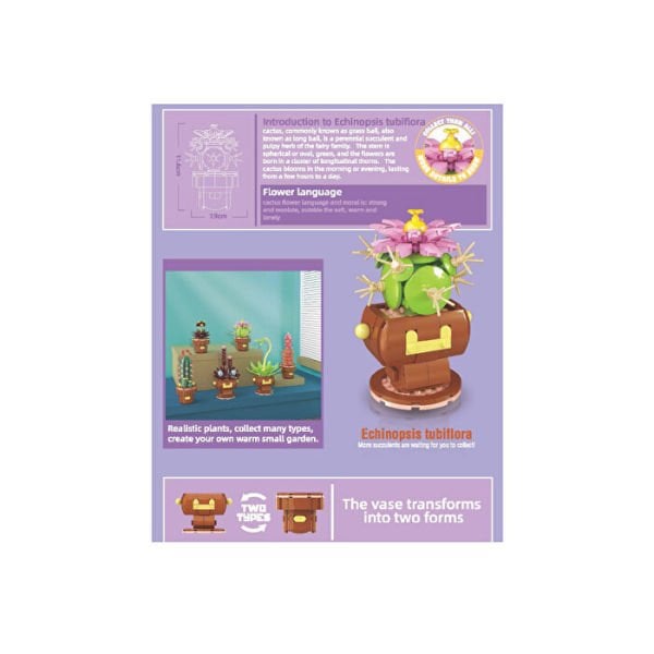 Blok Çiçek Kaktüs 181 Parça