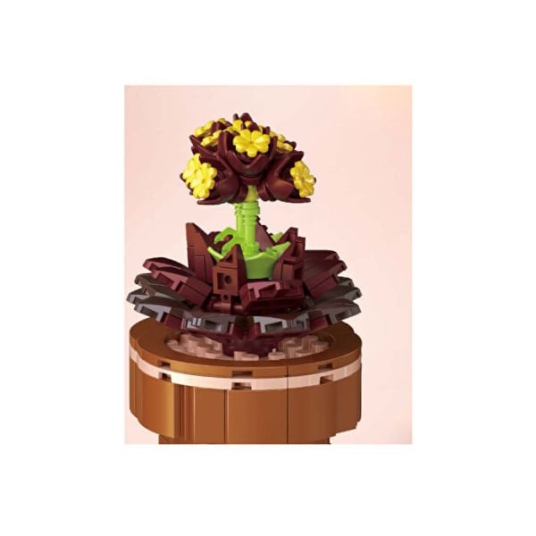 Blok Çiçek Saksıda Sukulent 166 Parça