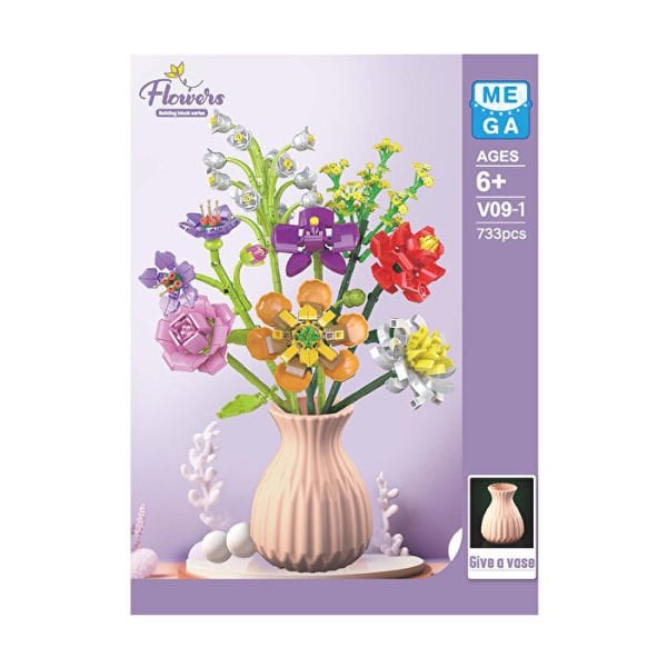 Blok 8li Vazolu Blok Çiçek 733 Parça