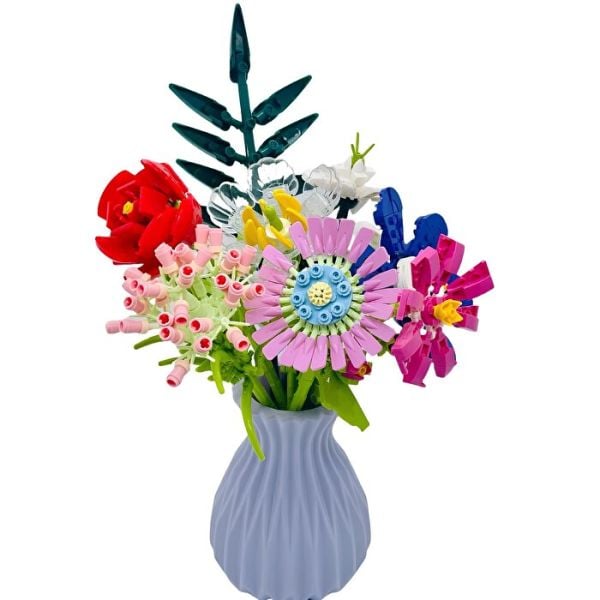 Blok 8li Vazolu Blok Çiçek 696 Parça