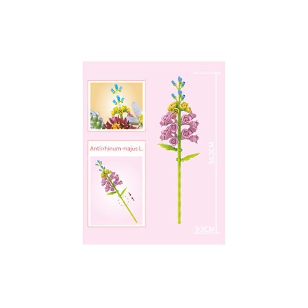 Blok Çiçek Aslanağzı Çiçeği 150 Parça