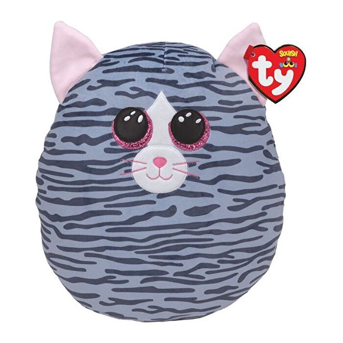 TY Squishy Beanies Gri Çizgili Kedi Kiki Peluş 25 cm.