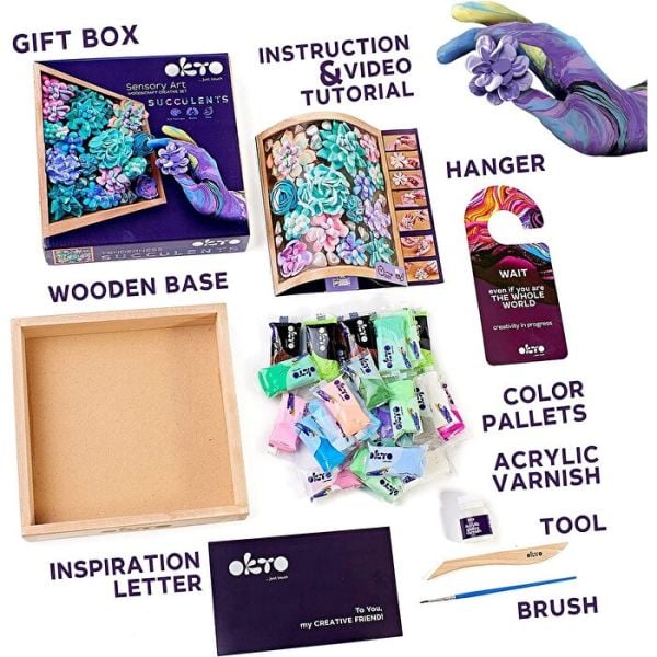 Succulents Tenderness 3D Duyusal Sanat Seti