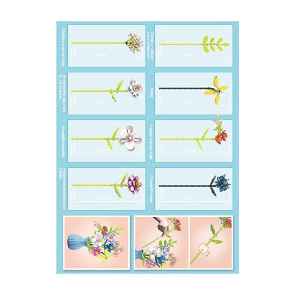 Blok 8li Vazolu Blok Çiçek 778 Parça