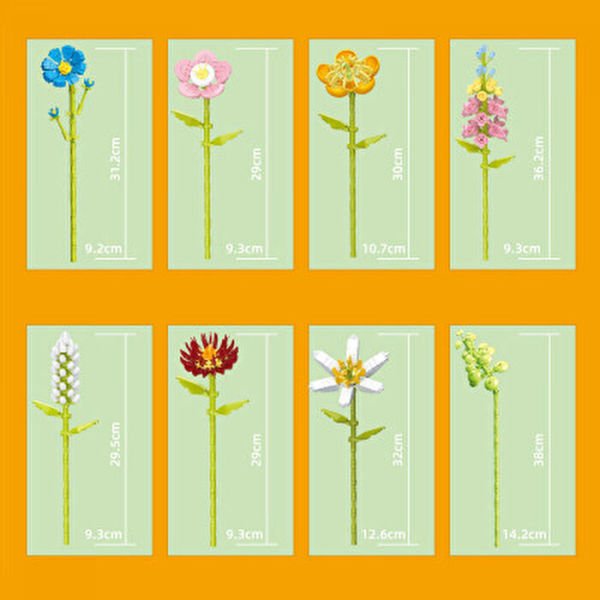 Blok 8li Vazolu Blok Çiçek 778 Parça