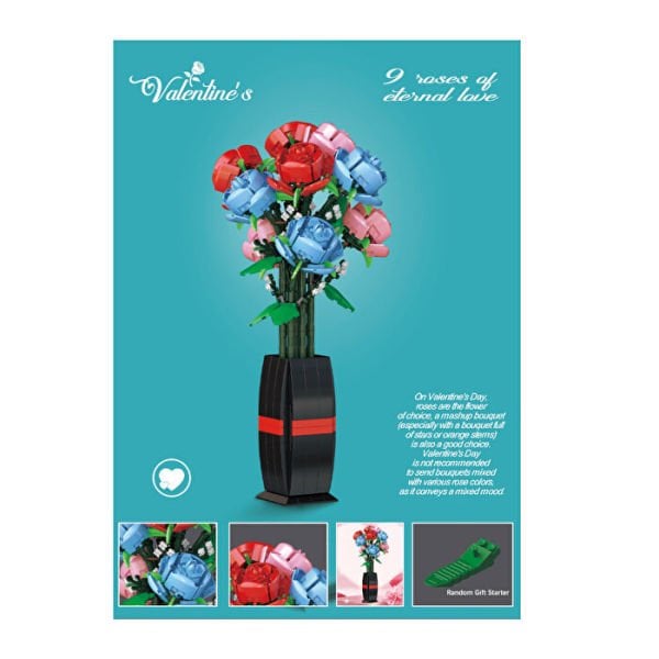 Blok Çiçek Güller 757 Parça