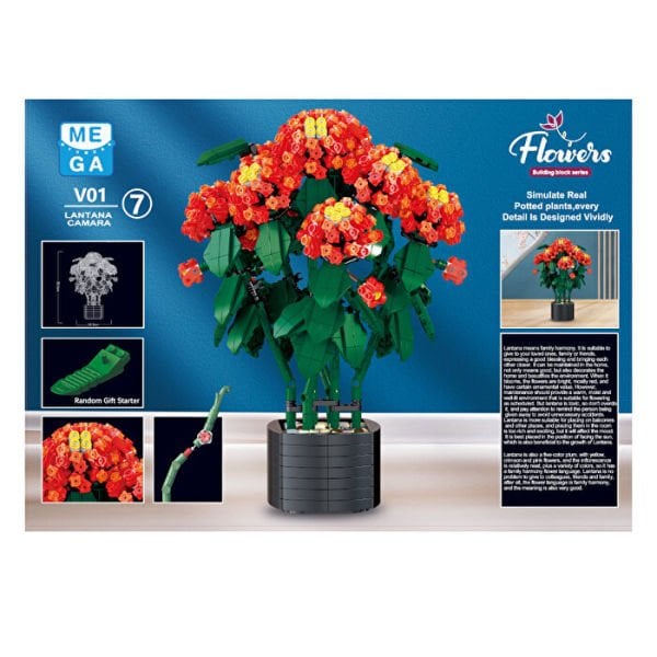 Blok Çiçek Lantana (Çalı Minesi) 1615 Parça