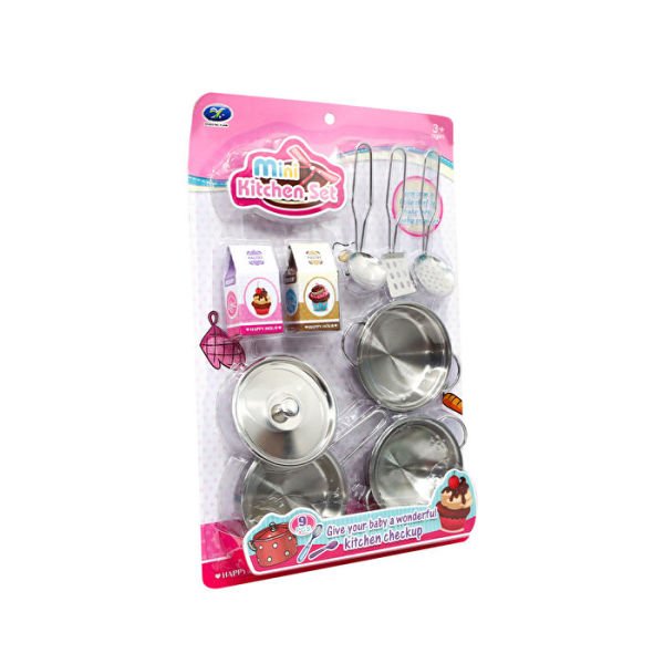 9 Parça Metal Mutfak Seti