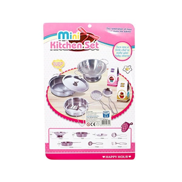 9 Parça Metal Mutfak Seti