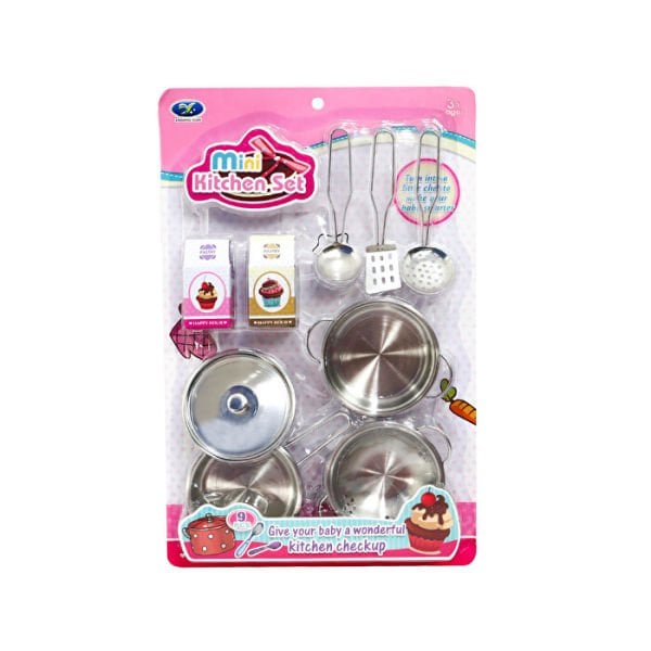 9 Parça Metal Mutfak Seti
