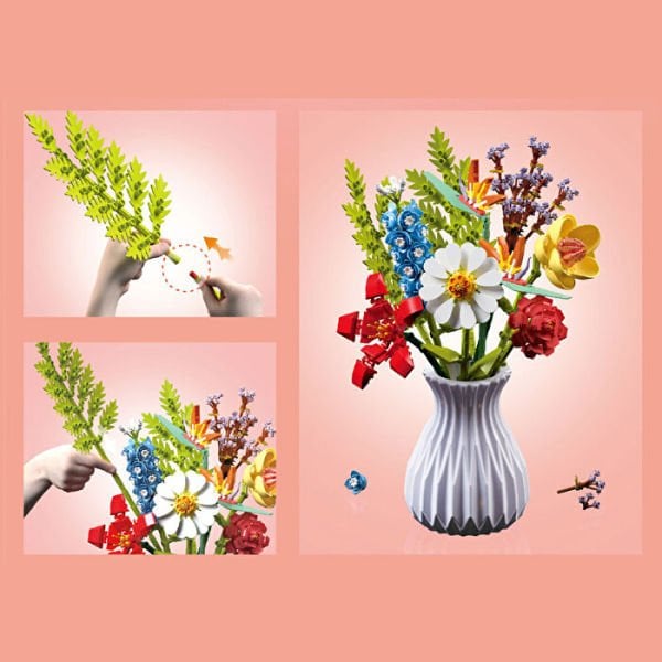 Blok 8li Vazolu Blok Çiçek 691 Parça