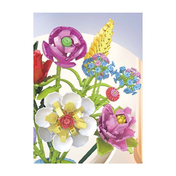 Blok 8li Vazolu Blok Çiçek 680 Parça