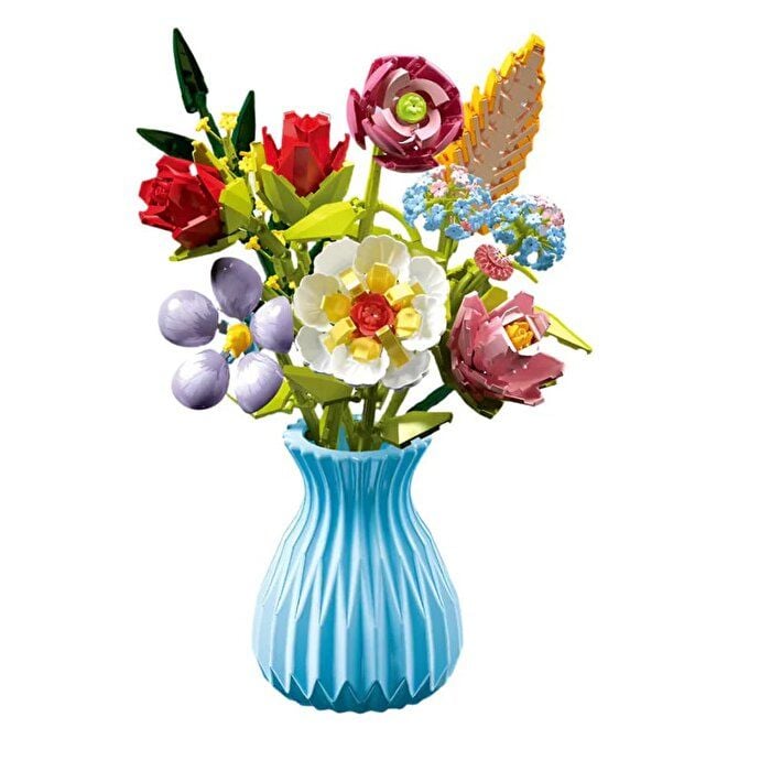 Blok 8li Vazolu Blok Çiçek 680 Parça