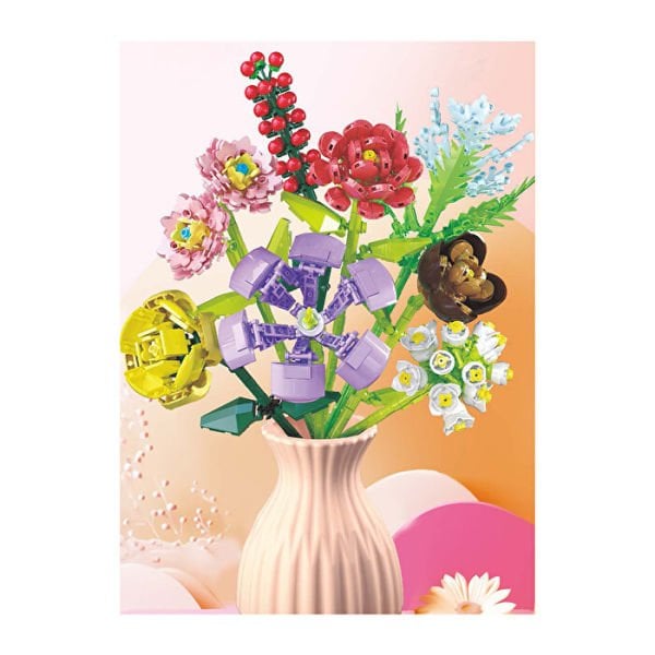 Blok 8li Vazolu Blok Çiçek 709 Parça