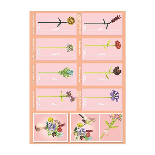 Blok 8li Vazolu Blok Çiçek 709 Parça