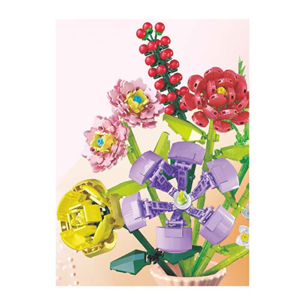 Blok 8li Vazolu Blok Çiçek 709 Parça