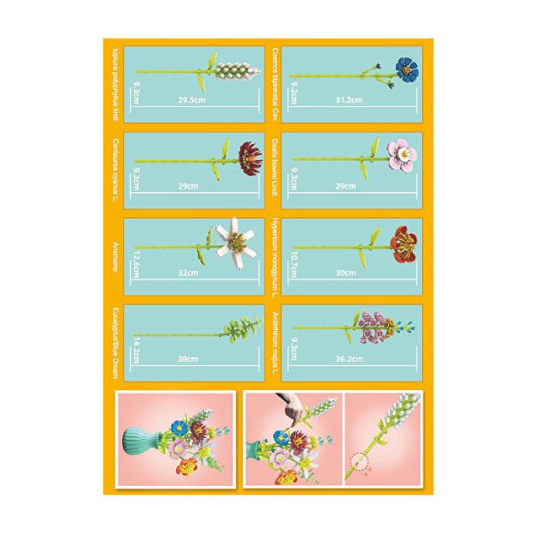 Blok 8li Vazolu Blok Çiçek 795 Parça