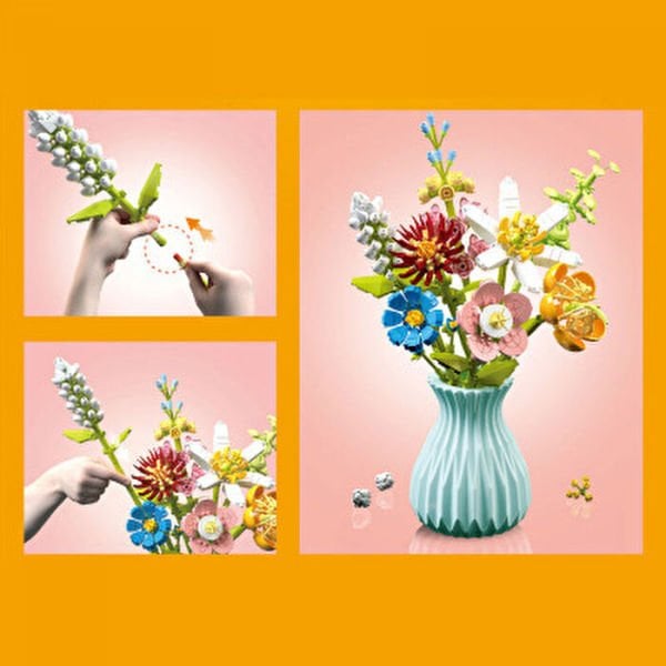 Blok 8li Vazolu Blok Çiçek 795 Parça