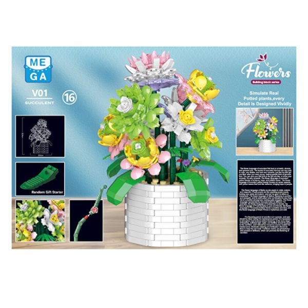 Blok Çiçek Sukulent 1043 Parça