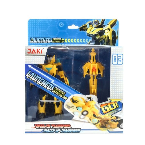 Fırlatmalı Robota Dönüşen Araba Seti