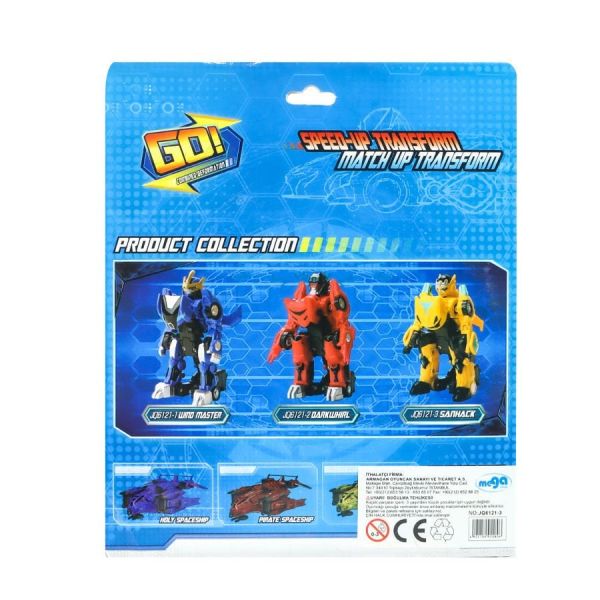 Fırlatmalı Robota Dönüşen Araba Seti