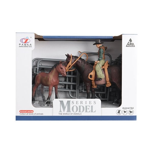 Çiftlik Hayvanları Kovboy At ve Tay Seti