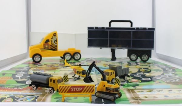 Taşınabilir Die-Cast Metal Araçlı İnşaat Kamyonu