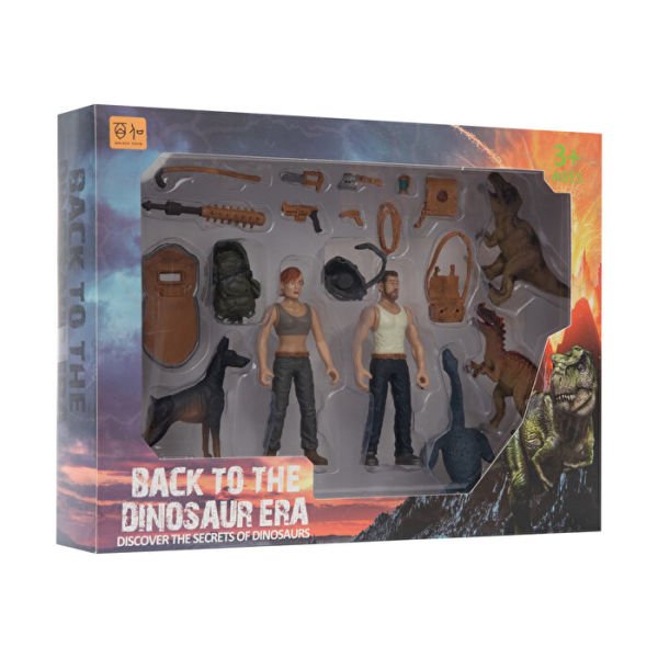 İkili Figürlü Dinozorlu Savunma Seti