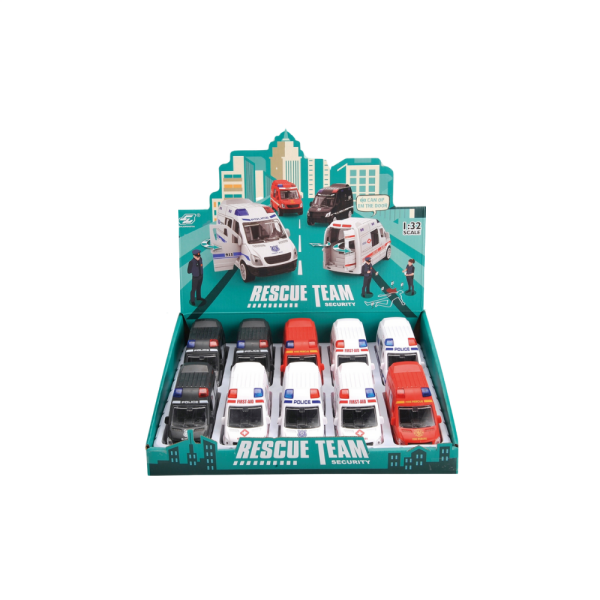 1:32 Rescue Team Sürtmeli Acil Durum Araçları