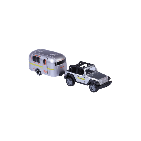 City Car Çek Bırak Karavanlı Die Cast Araba (2 Asorti)