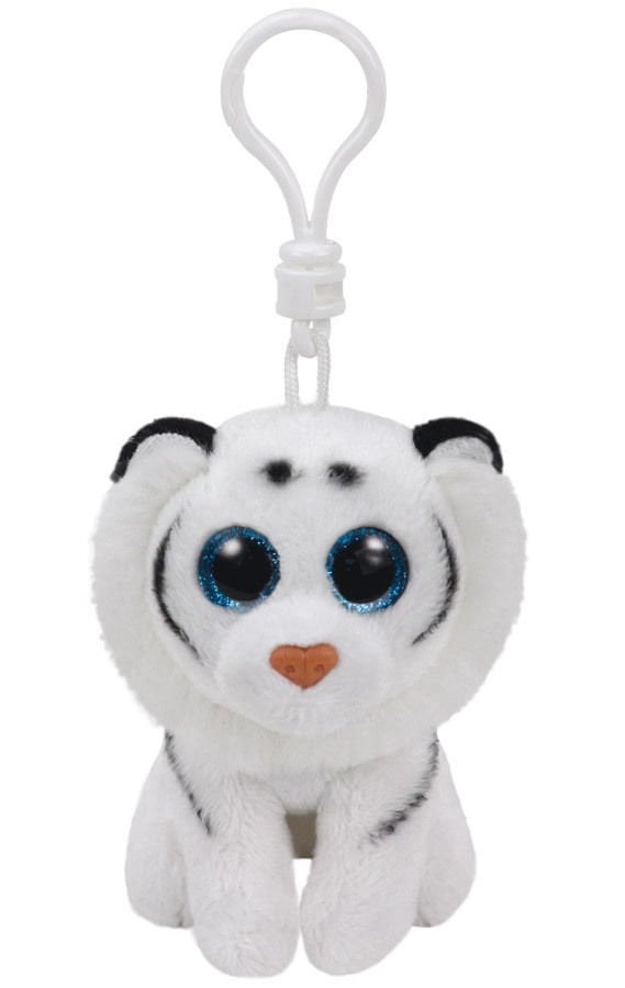 TY Beanie Babies Beyaz Kaplan Tundra Peluş Anahtarlık 12 cm.