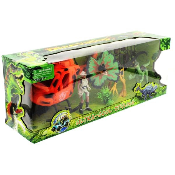 Dinozor Avcısı Helikopterli Oyun Seti