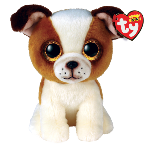 TY Beanie Boos Kahverengi Beyaz Köpek Hugo 15 cm.