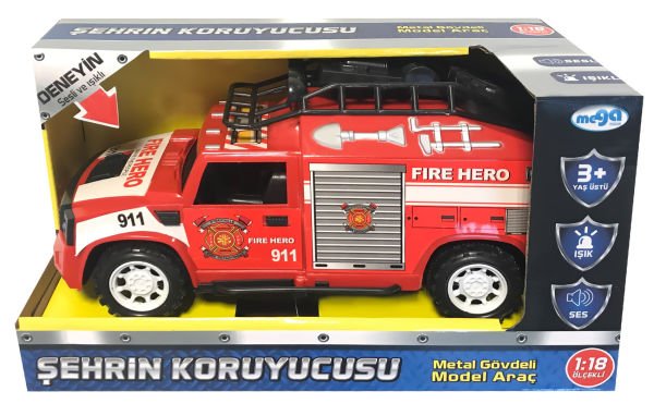 Sürtmeli Sesli ve Işıklı İtfaiye Aracı