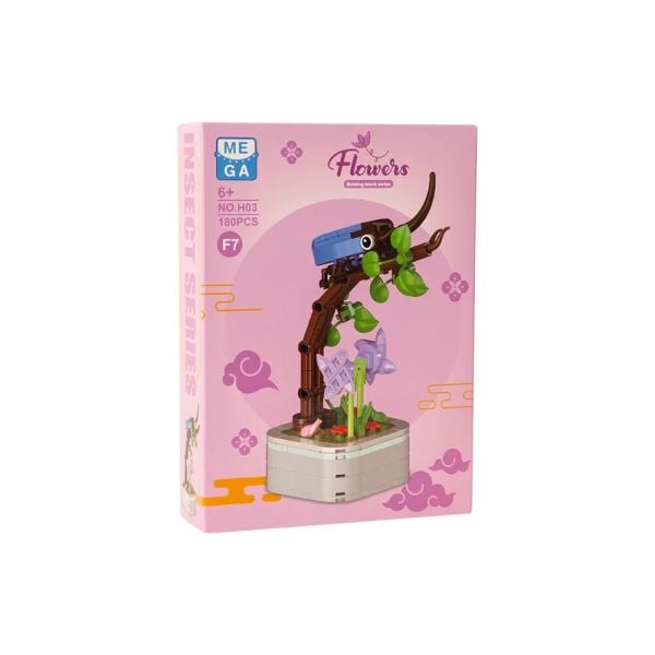 Çiçekler ve Böcekler Yapı Blokları (8 Asorti)