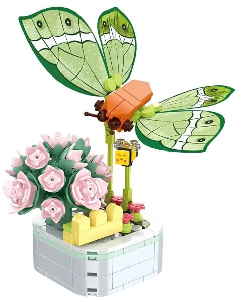 Çiçekler ve Böcekler Yapı Blokları (8 Asorti)