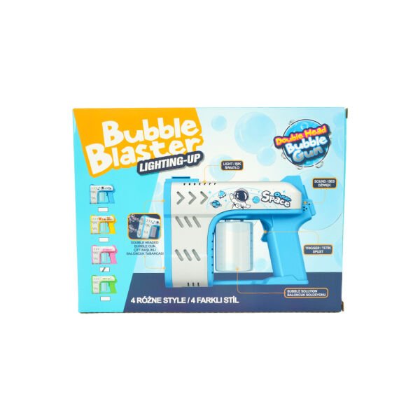 Bubble Blaster Işıklı ve Müzikli Çift Çıkışlı Köpük Tabancası (4 Asorti)